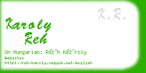 karoly reh business card